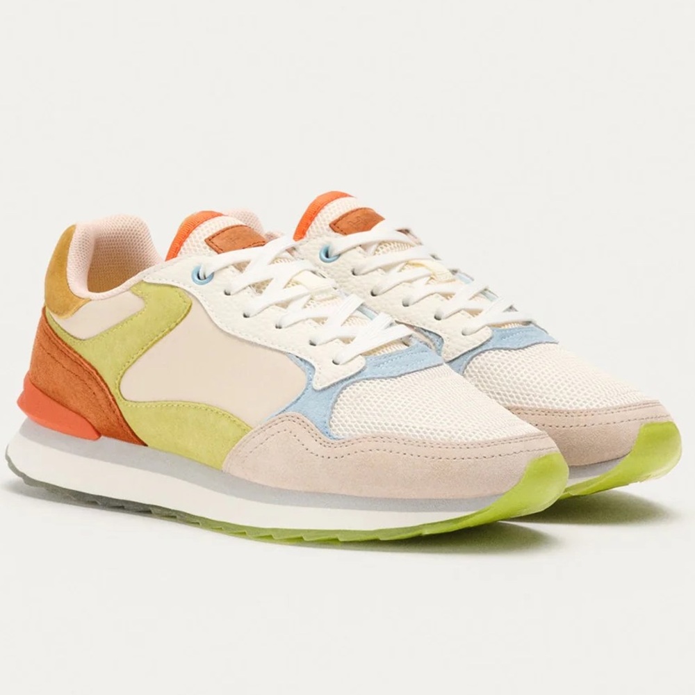 Women’s Casual Colorblock Sneakers - Cream with Pastel Accents